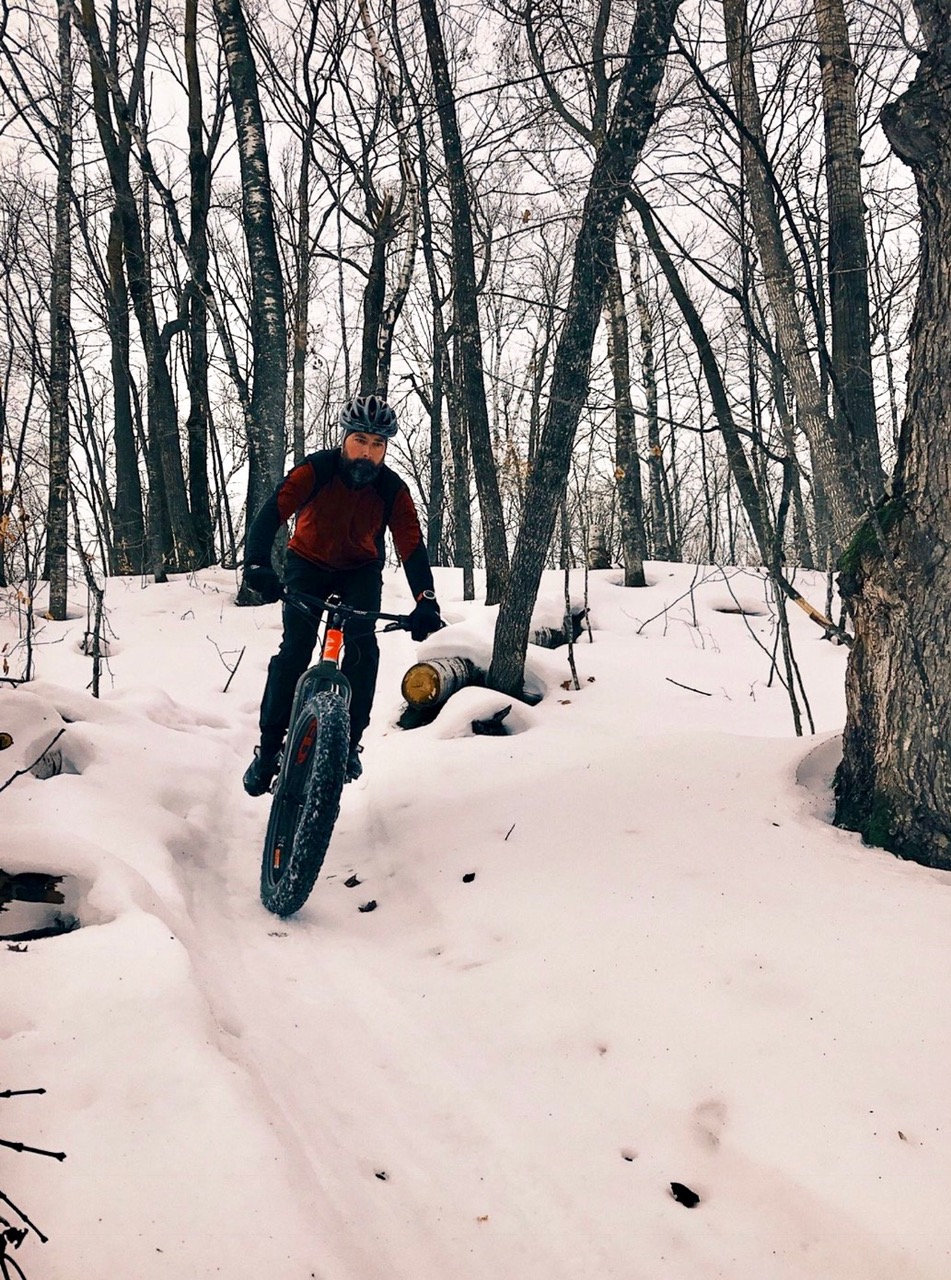 Steve Wenzel sneaking in a ride early Sunday morning while the track was still frozen down. February 19th, 2017.