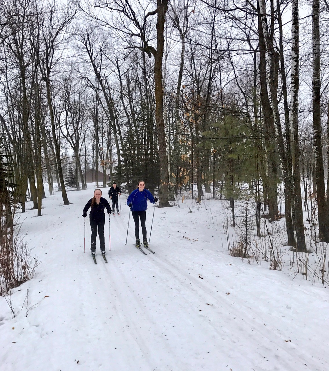 Skiers heading out on Sukkerbusk, February 20th, 2017.