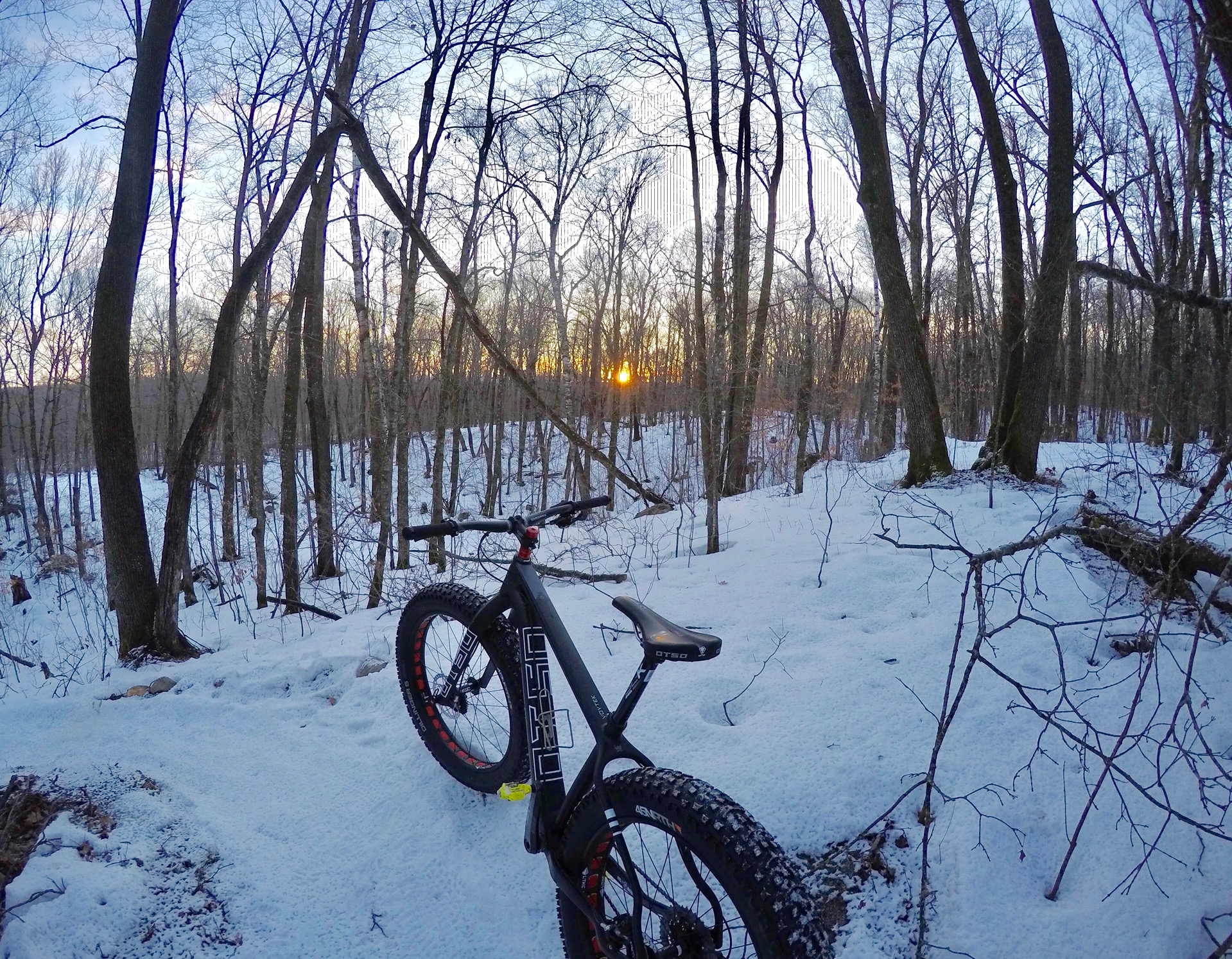 Top of Eagle View downhill, sunrise February 23rd, 2017.