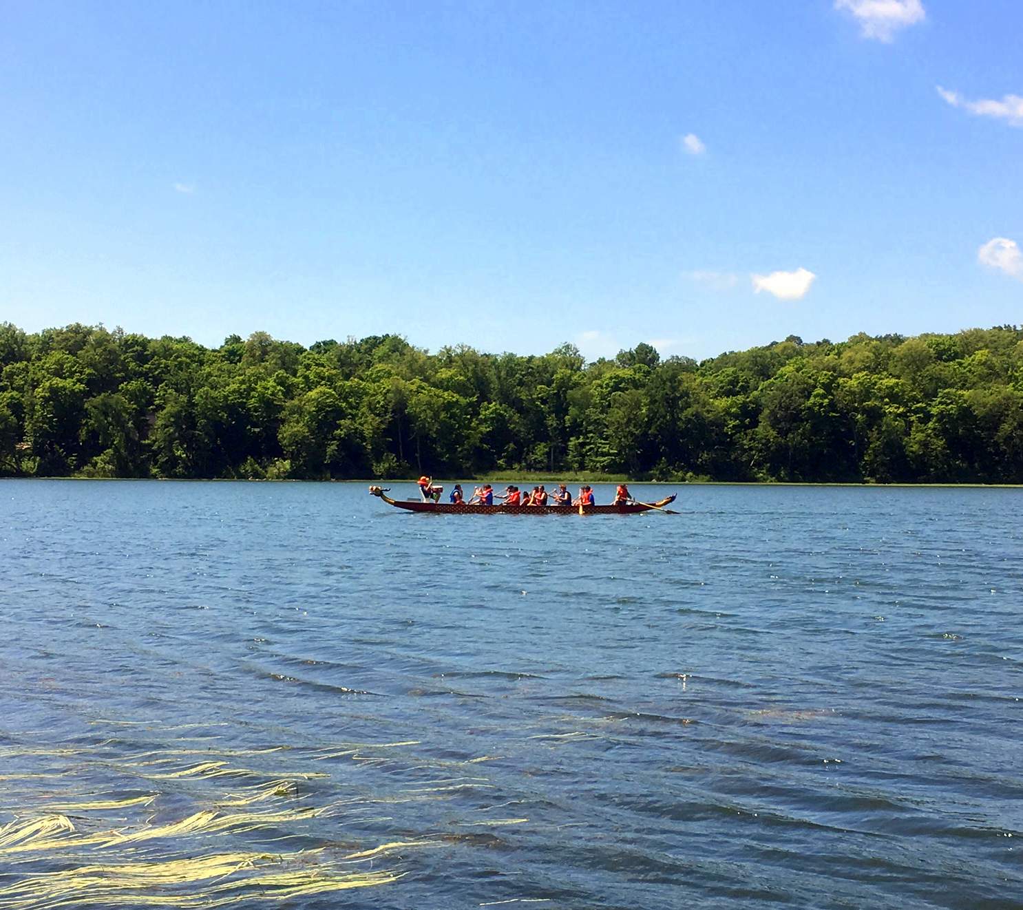 Dragon boat in action, July 7th, 2017.