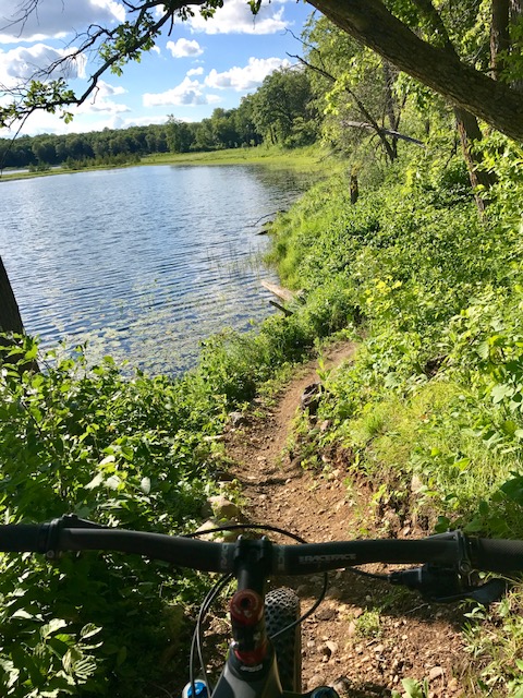 Twin Lakes singletrack, lakeside. July 7th, 2017.