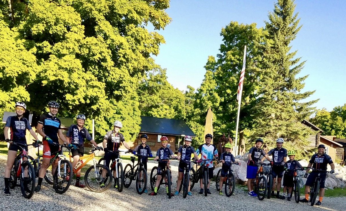 Northwest Composite school cycling team on the trail for a evening practice. August 28th, 2017.