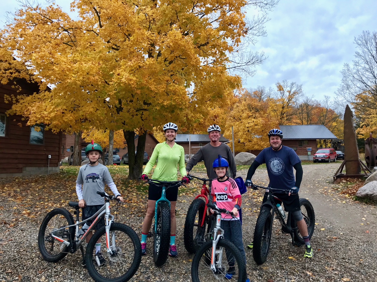Group of riders heading out on fat bikes Tuesday morning, October 3rd, 2017.
