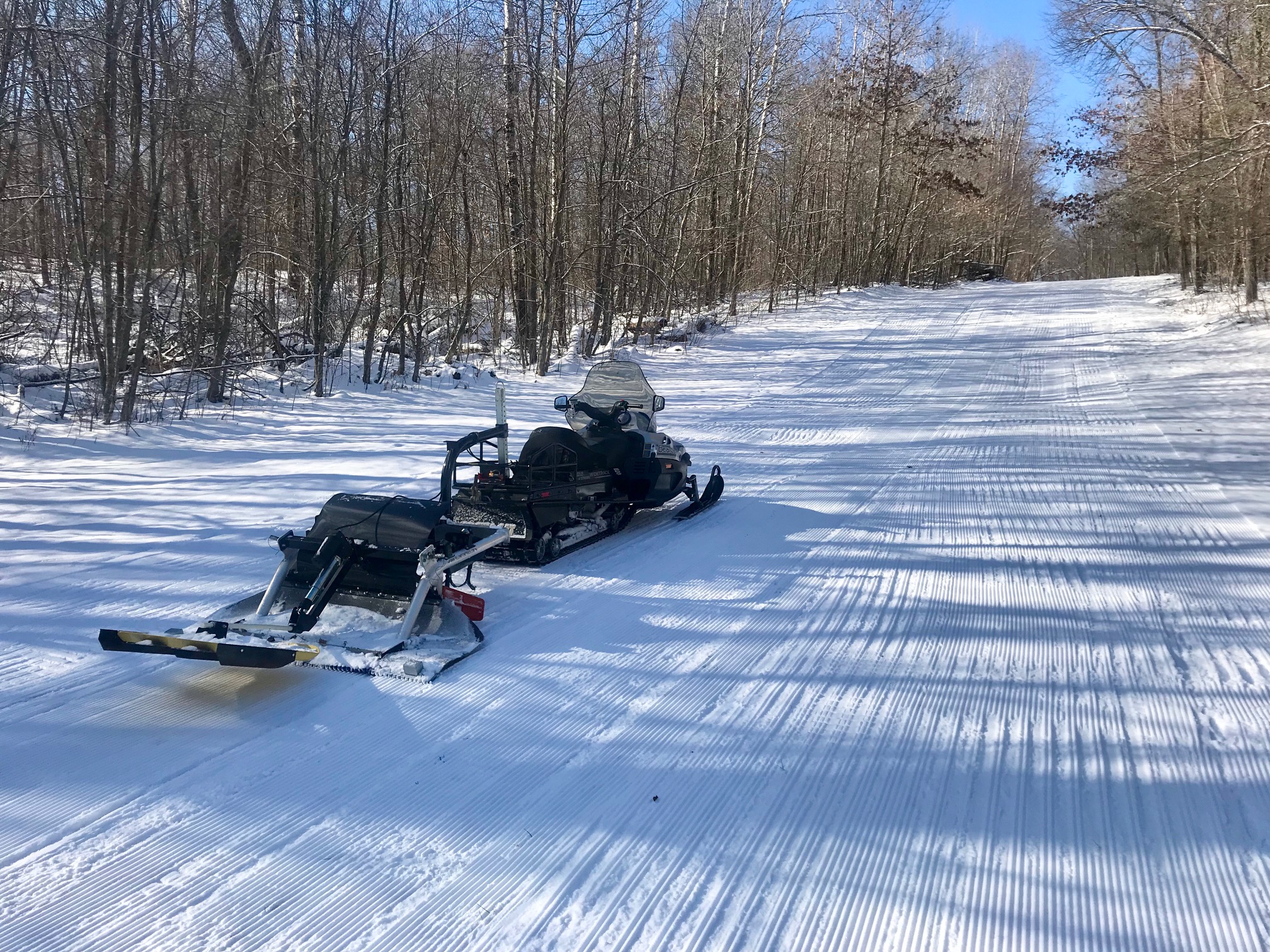 Combing dusting of new snow on Suicide Hill, November 9th, 2017.